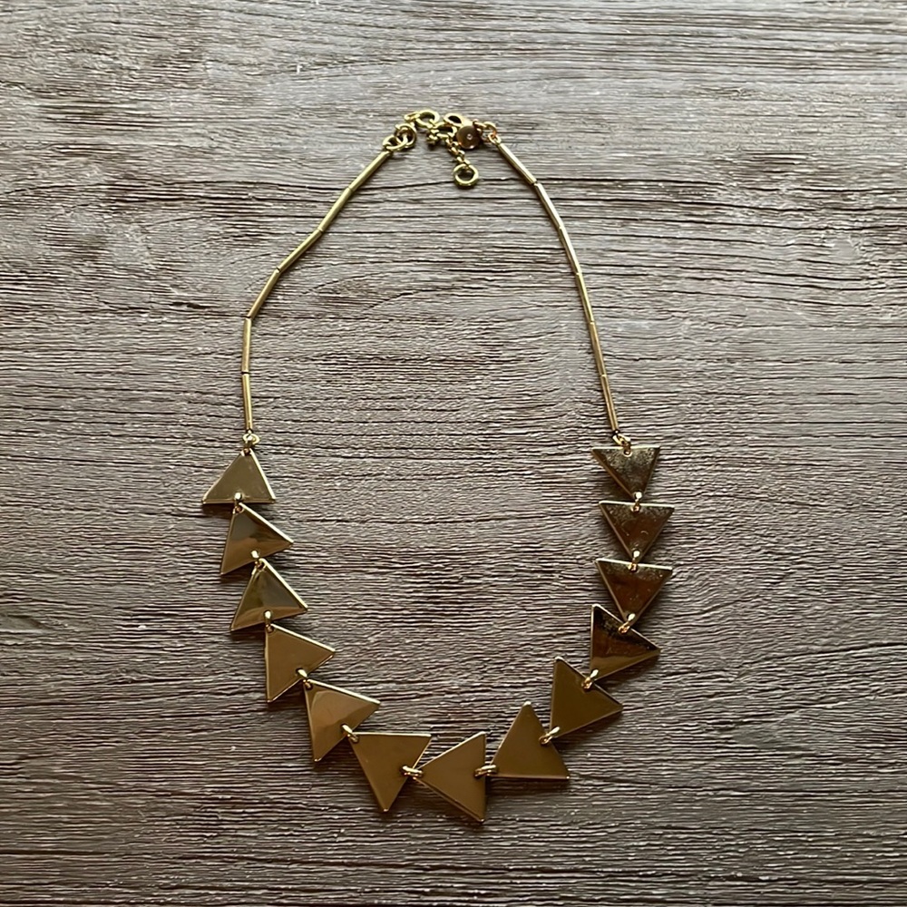 J. Crew Gold sparkle triangles necklace